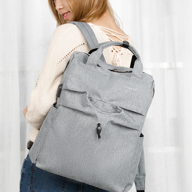 Tigernu, женские сумки для детских подгузников для мам, сумка для детских подгузников с верхней ручкой, USB зарядка, рюкзаки для папы, водонепроницаемая сумка для ноутбука, бутылка для молока