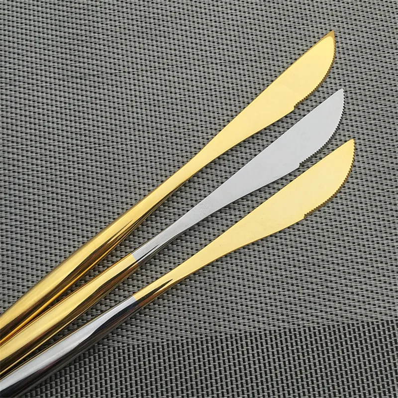 304 Нержавеющая сталь серебристый цвет набор столовых приборов столовый нож