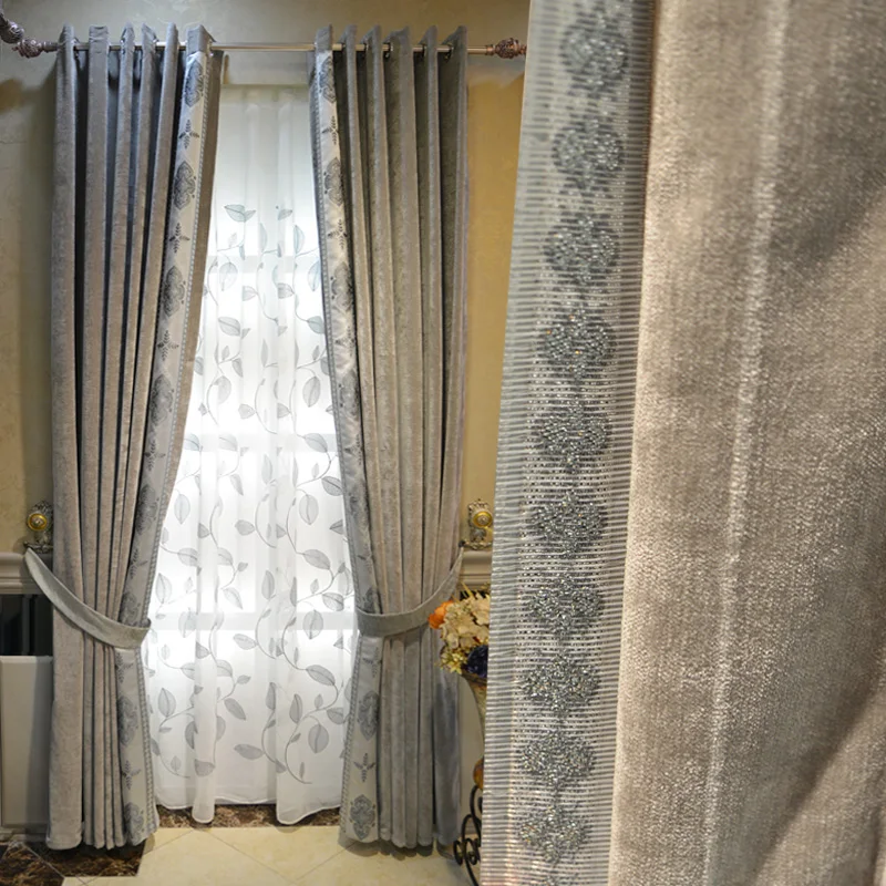 Роскошные шенилловые занавески в дворцовом стиле на заказ итальянские марлевые