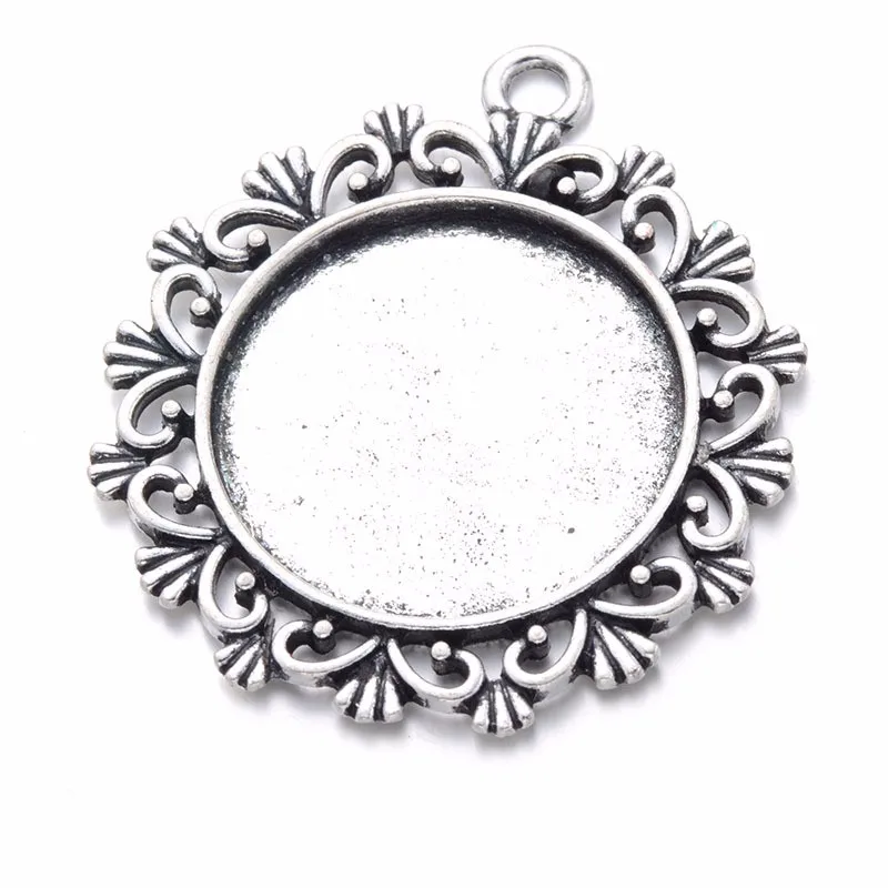 10 шт. Стеклянные Кабошоны 25 мм основание подвеска цветок фотоэлементы подходят