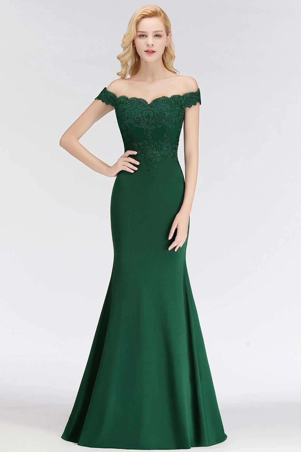 Customized Sexy Off the Shoulder Mermaid Appliques Evening Dresses Lace Long Prom Formal Party Gowns Vestido De Festa | Свадьбы и