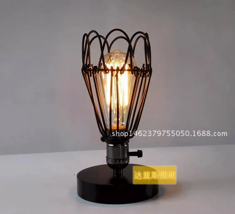 Лофт промышленная винтажная натуральная деревянная основа для настольной лампы