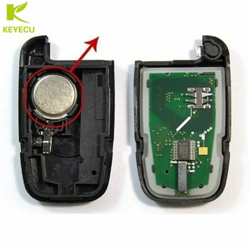 Запасной смарт пульт дистанционного управления KEYECU брелок без ключа 4 кнопки 433