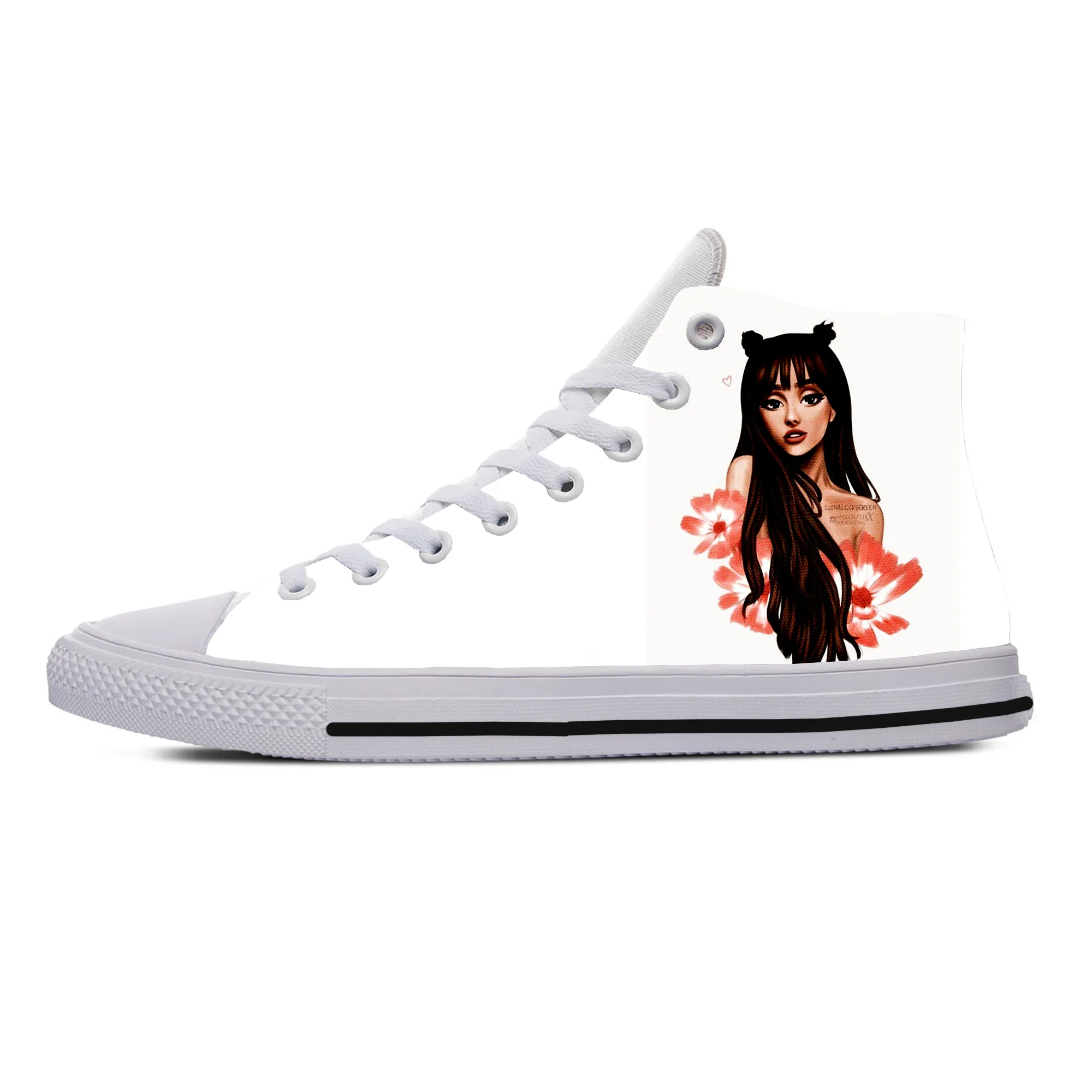 Ariana Grande 4 Горячая Мода 3D Ariana Grande высокие кроссовки для мужчин/женщин Высокое качество 3D печать ручной работы повседневная обувь - Цвет: Ariana Grande 4