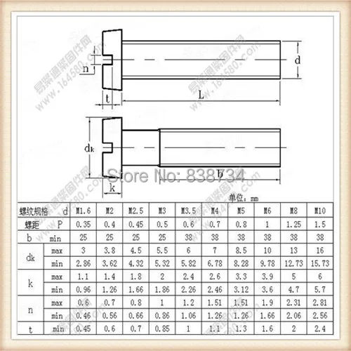 

hot sale 500pcs m3*16 304 stainless steel slotted cheese head screw