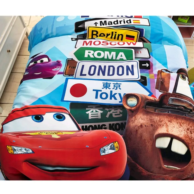 Комплекты постельного белья Disney с 3D подсветкой Mc королевские автомобили зимнее