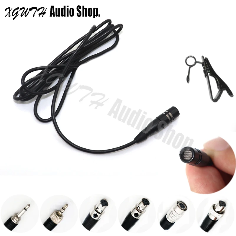 Черный петличный микрофон с зажимом для галстука на лацкан Sennheiser Audio-Technica MiPro AKG