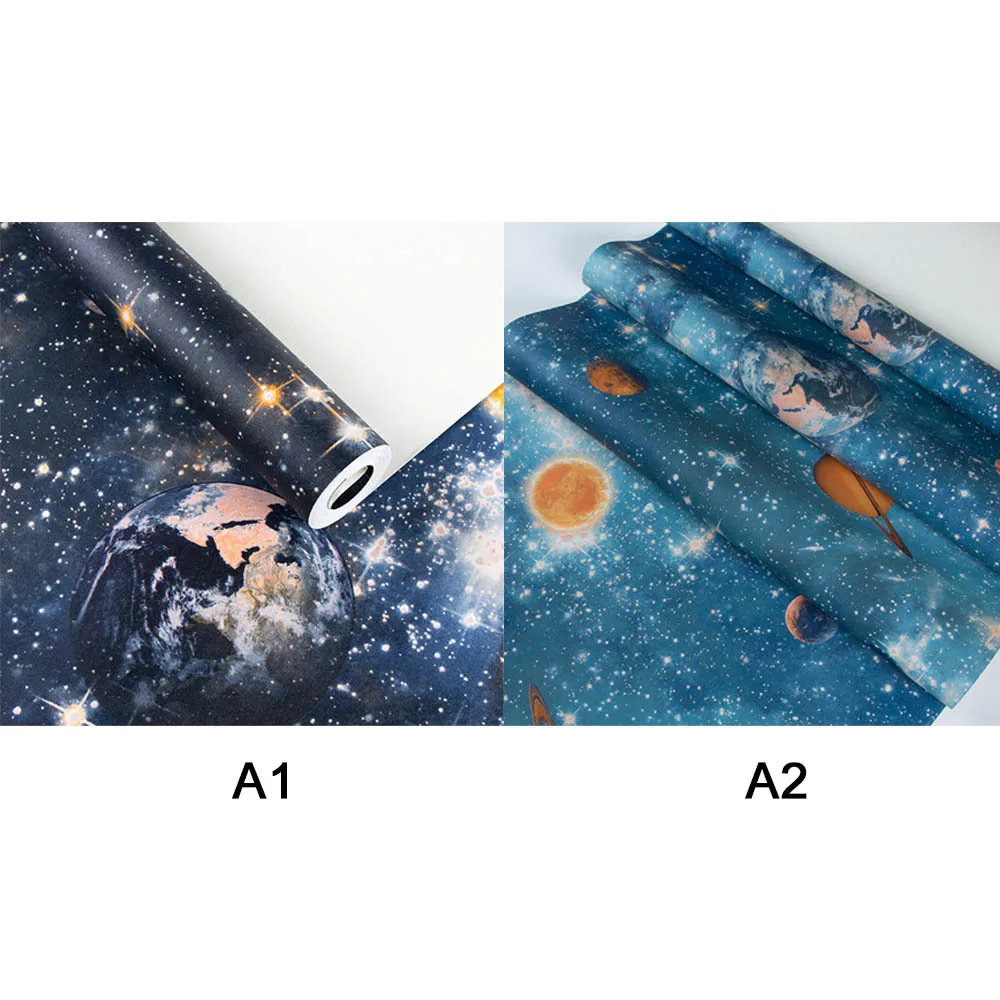 Детская Наклейка на стену в комнату 3D фрески звезды Планеты Космос обои