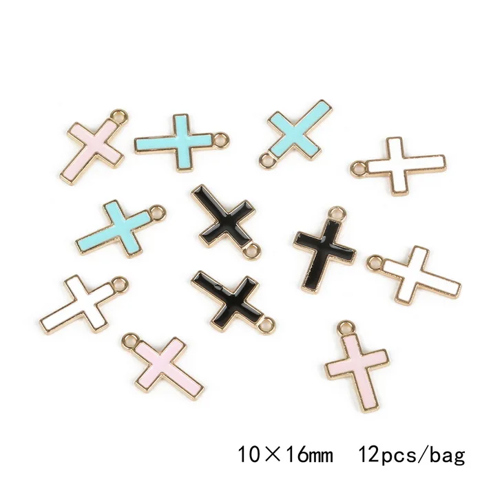 10x16mm 12pcs 26 стилей, Красочные Подвески из сплава, Морская звезда, раковина, раковина, сердце, треугольная Корона, бант, эмалированные подвески, сделай сам, ремесло, браслет, ожерелье, ювелирное изделие - Окраска металла: 10x16mm 12pcs