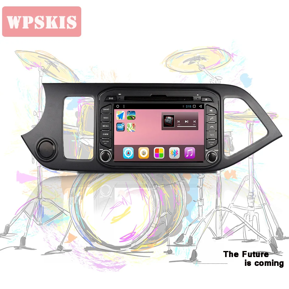 Авто 8 Core 7 &quotRAM 4GB Android 9 0 автомобильный Радио плеер DVD 64G ROM для KIA PICANTO MORNING 2011 2016 3/4G DAB