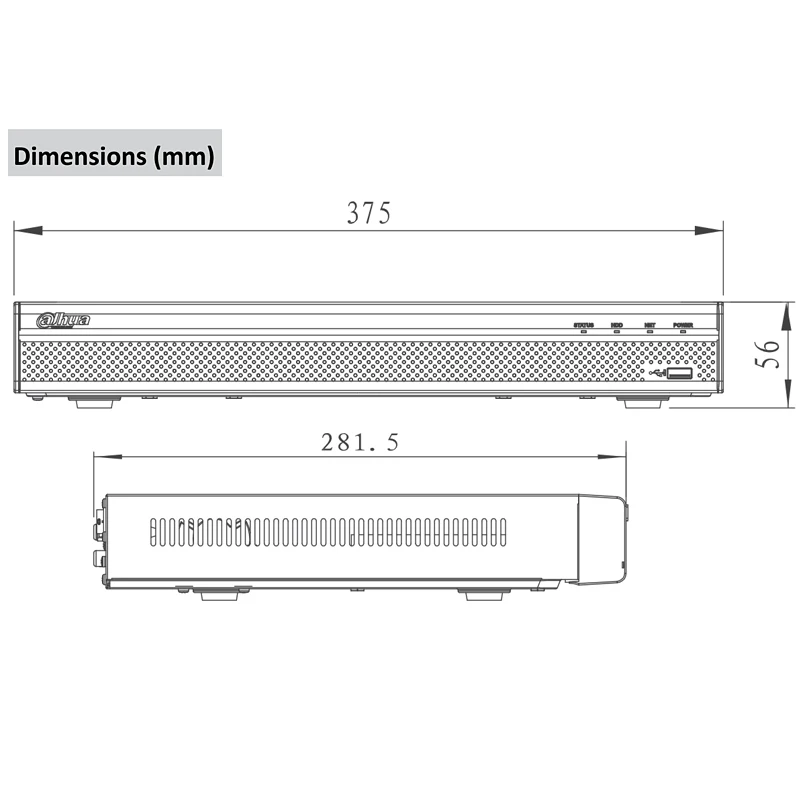Оригинальный Dahua NVR4208 4KS2 8CH NVR4216 16CH NVR4232 32CH без PoE 4K H.265 Lite сетевой видеорегистратор с