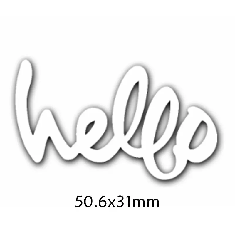 Металлические Вырубные штампы Hello Words для рукоделия скрапбукинга рельефные