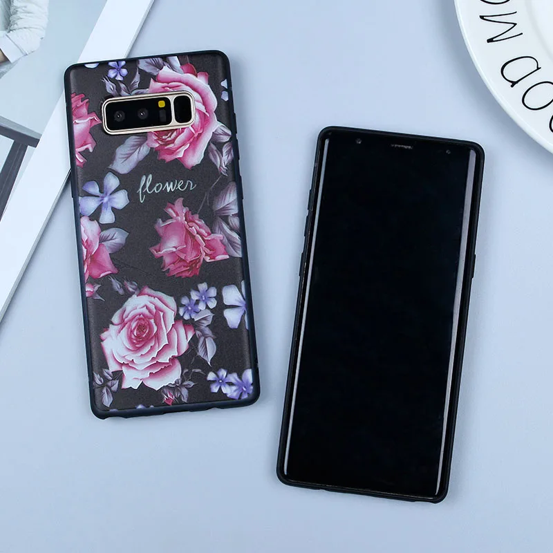 ТПУ чехол для Samsung Galaxy Note 8 S7 Edge S9 Plus A3 A5 A7 2016 2017 J2 Pro J3 J7 2018 J5 Силиконовые Цветочные