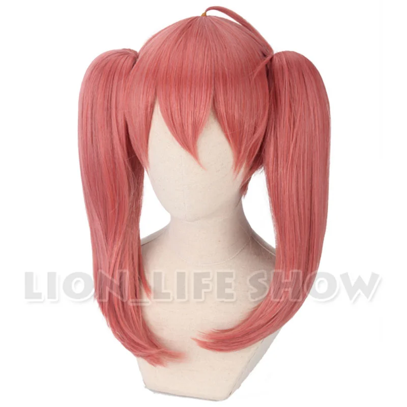 DARLING in the FRANXX CODE:390 MIKU orange Jacinth 2 Ponytails Long Straight Short Cosplay Full Wig | Тематическая одежда и