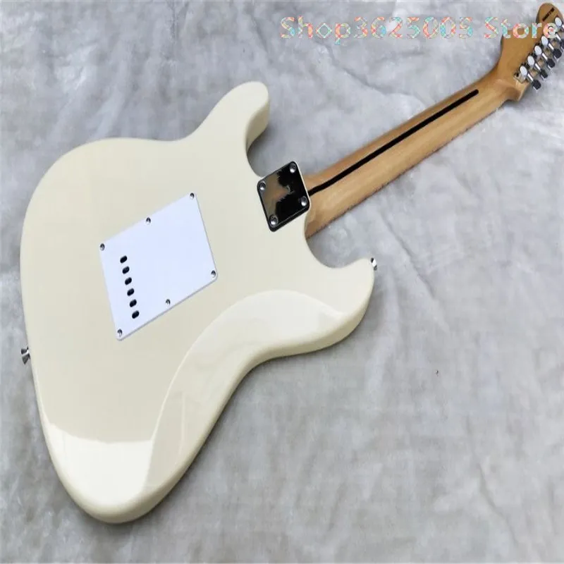 Лидер продаж сливочно желтый цвет ST K электрогитара липа тела 22 Лады Клен