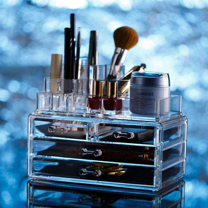 LIYIMENG органайзер для хранения косметики настольная коробка акриловый ящик