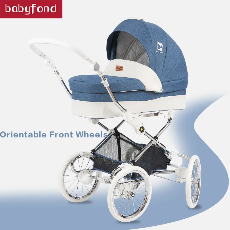 Детская коляска Babyfond 2 в 1 с большим пространством двухсторонняя трехколесная