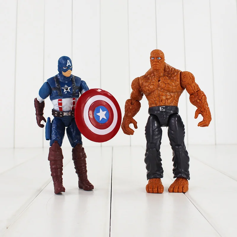 Горячая продажа волнистых волос 16 см Мстители цифры super hero игрушка кукла Халк Капитан Америка Человек паук