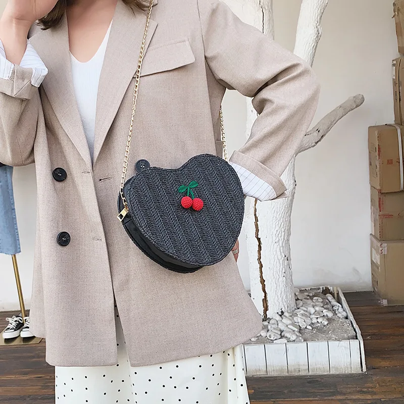 Сумки для женщин 2019 соломенная плетеная Сумка через плечо сумка цепи Льняная с