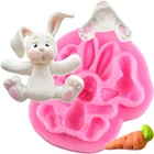 3D Кролик Пасхальный Кролик силиконовая форма для выпечки формы для торта инструменты для украшения кексов Confeitaria кухонная формочка для шоколада аксессуары