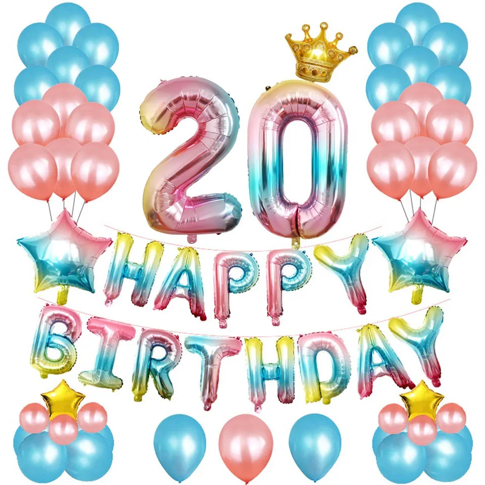 Tronzo 30th 50th 60th с днем рождения фотографический шар 32-дюймовая фольга радужная