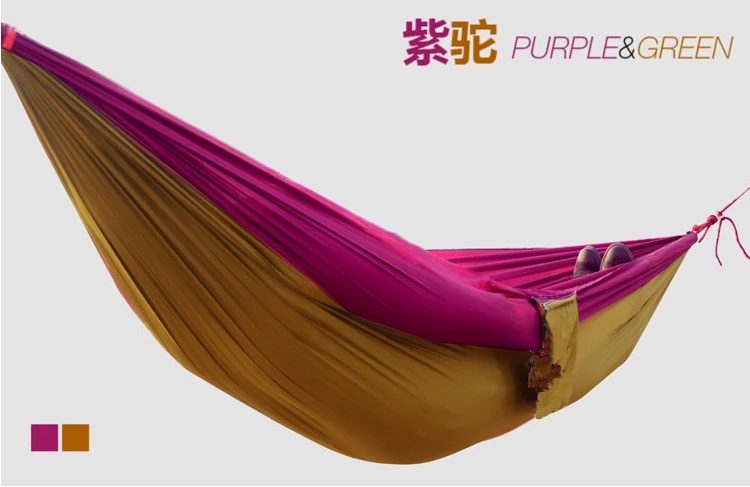 Высококачественный двойной гамак для кемпинга выживания Парашютная ткань улицы