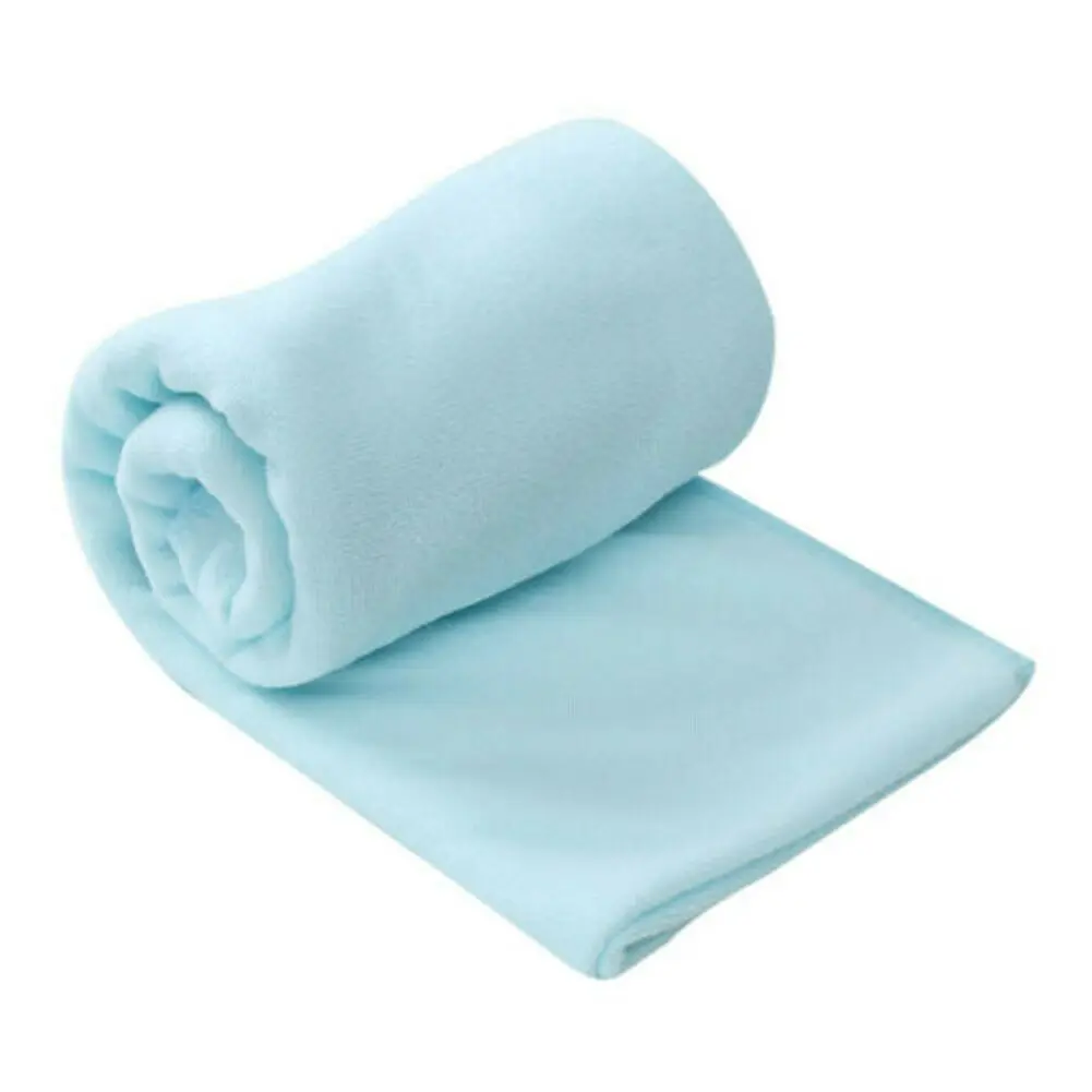 Light Blue 70x140 см хлопковое однотонное банное полотенце пляжное полотенце для взрослых быстросохнущее мягкое 11 цветов толстое высокоабсорбирующее антибактериальное полотенце - Цвет: Light Blue