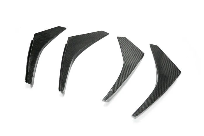 Углеродное волокно передний бампер Canard глянцевая отделка гоночный губ часть