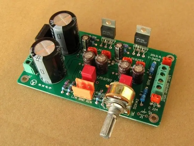 LM1875 усилитель HiFi стерео усилитель собранная плата(с регулятором громкости