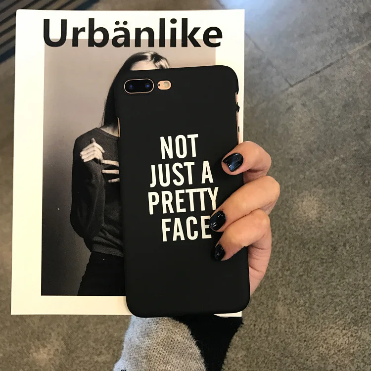 Модный простой черный чехол для телефона с английской надписью iphone X XR XS Max 6 6S 7 8 Plus