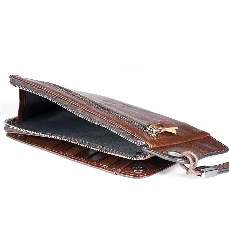 Мужской кошелек из натуральной кожи брендовый мужской мобильный телефон