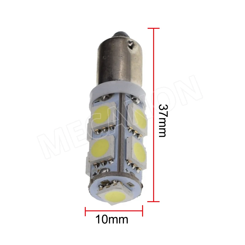 100X Автомобильные светодиодные лампы BA9S T4W 5050 LED 9 SMD номерные знаки индикатор