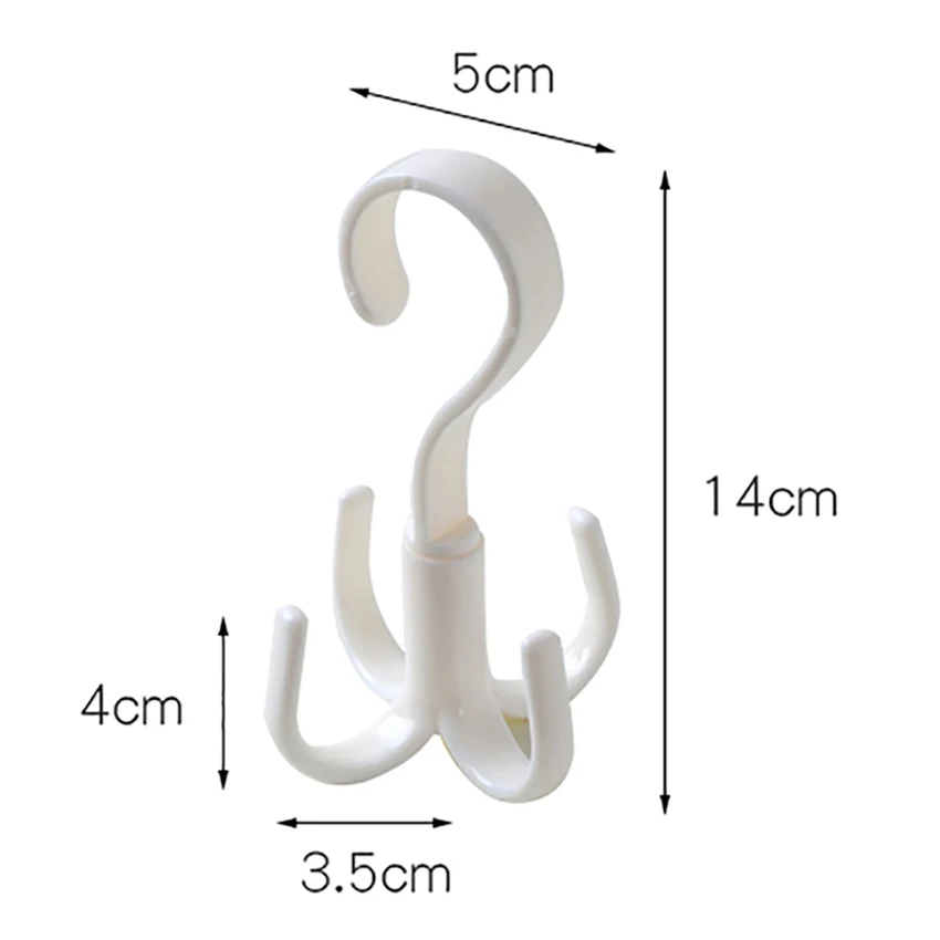 Rotatable Cabinet Rack Multifuntion Hanging Storage Shelf Plastic Hooks Bag Ties Scarf Belt Hanger Racks With 4 NEW | Дом и сад
