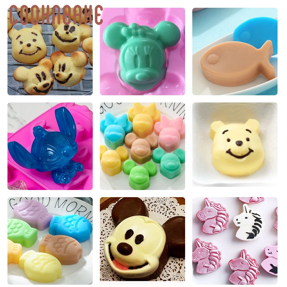 COOKNBAKE, силиконовая форма для торта, мыло, форма животного, пудинг, желе, форма, маленький торт, формы для выпечки, 3D, хлеб, выпечка, форма для украшения торта