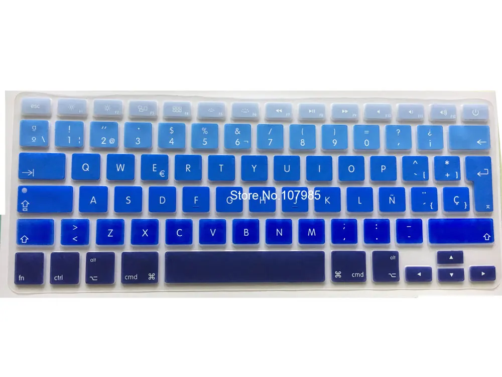 Силиконовые чехлы с градиентным испанским и английским языками для клавиатуры