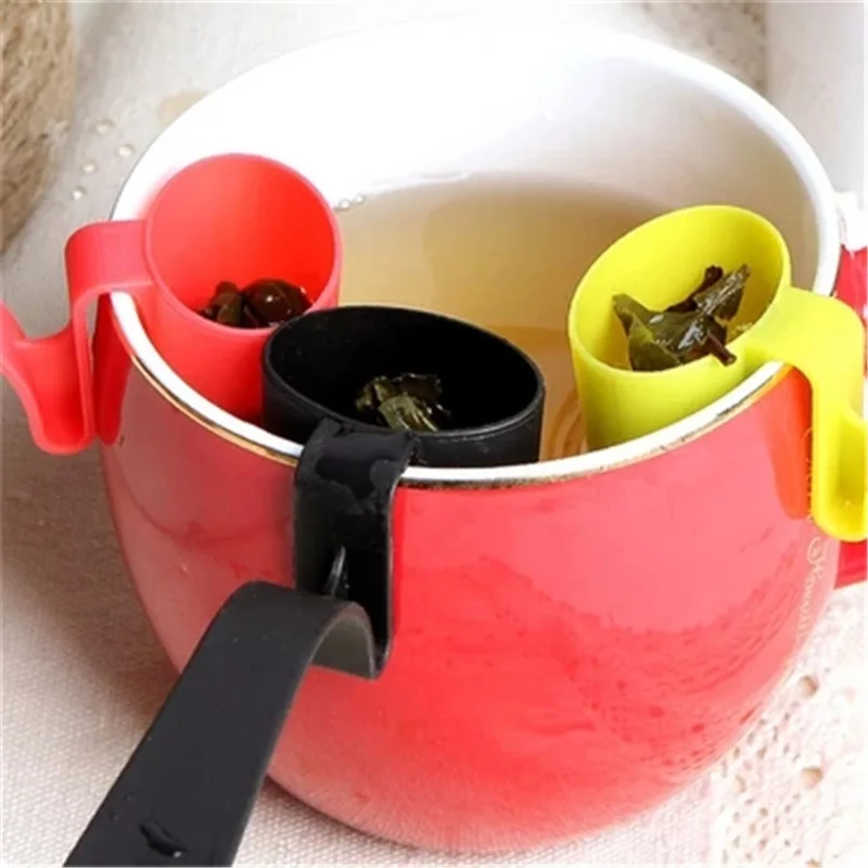 1 шт. творческая чашка край дуршлаг Чай фильтр практически заварки сумка листовой