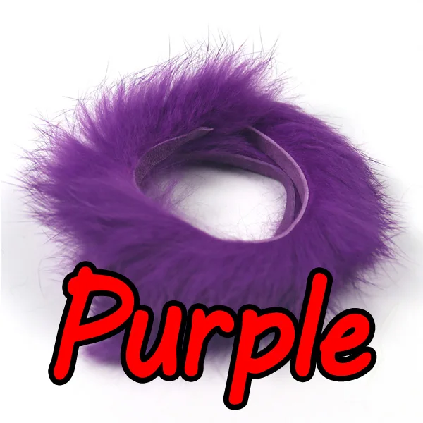 purple 2 шт 5 мм широкий Кролик Мех заяц Zonker полоски для завязывания мух материал стример Рыбалка мух решений - Цвет: purple