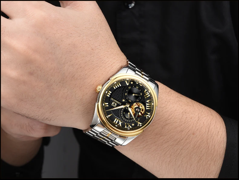 Карнавальные часы Мужские механические полностью автоматические стальные