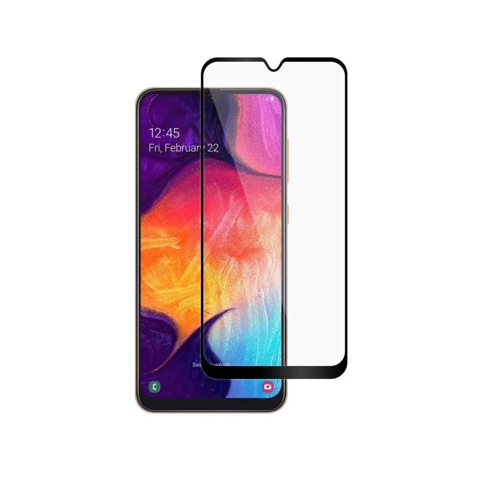 Защита экрана для Samsung Galaxy A10 A20 A20E A30 A40 A40S A50 A60 A70 A90 полное покрытие закаленное