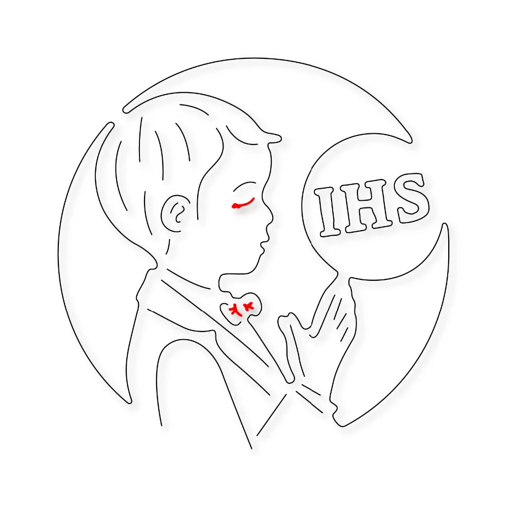 Bi fujian Cricle IHS письмо и мальчик металлические штампы трафареты для 2019 Сделай Сам