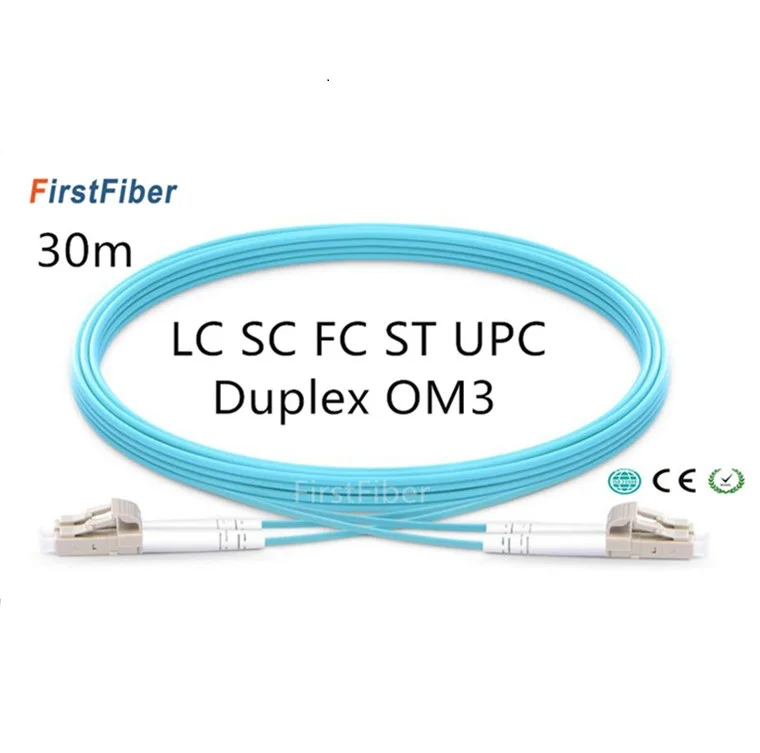 30m LC SC FC ST UPC OM3 Fiber Patch Cable Duplex Jumper 2 Core Cord Multimode 2.0mm | Мобильные телефоны и аксессуары