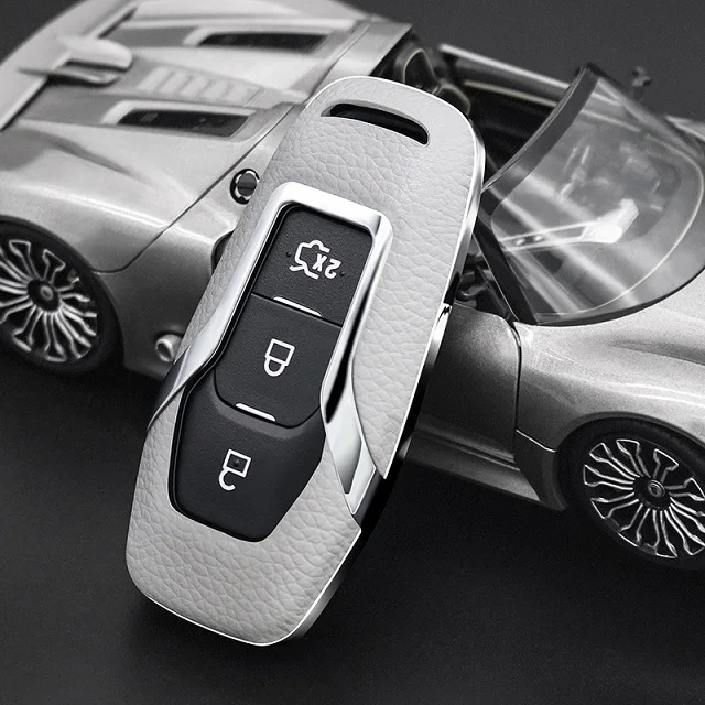 White Автомобиль дистанционного брелока чехол для Ford Fusion MONDEO Mustang F-150 Explorer Edge для Ford Escort Эверест Ranger с брелоком - Название цвета: White