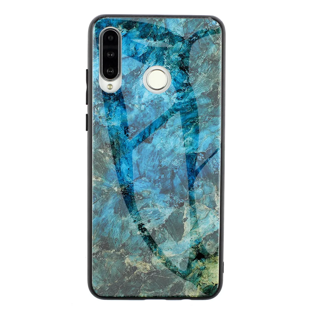 KISSCASE Marble Glass Case For Huawei P Smart P30 Lite Pro 2019 Luxury Honor 10 8X 8C P20 |