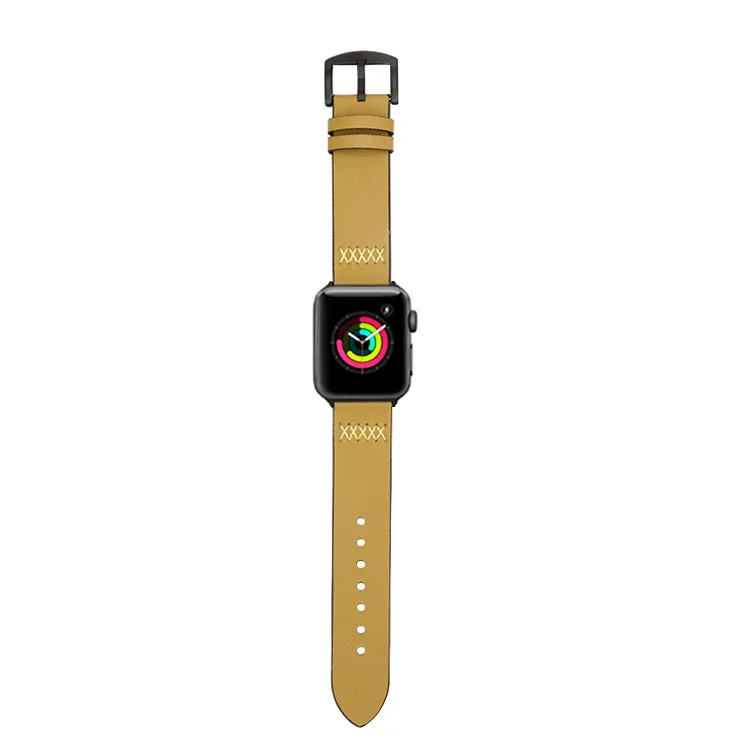 Ремешок из натуральной кожи для Apple watch 3 2 1 Iwatch 42 мм 38 мм браслет Crazy Horse узор наручные часы ремень+ металлическая пряжка