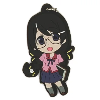 Bakemonogatari аниме Monogatari Monstory Araragi Koyomi Senjougahara Oshino Shinobu Kawaii резиновый брелок - Цвет: 6