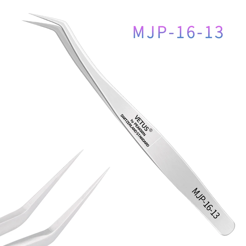 Пинцет VETUS MJP серии щипцы для макияжа 3D 6Dvolume Пинцет для наращивания ресниц ножницы Одежда высшего качества из нержавеющей стали пинцет - Цвет: 1PCS  MJP-16-13