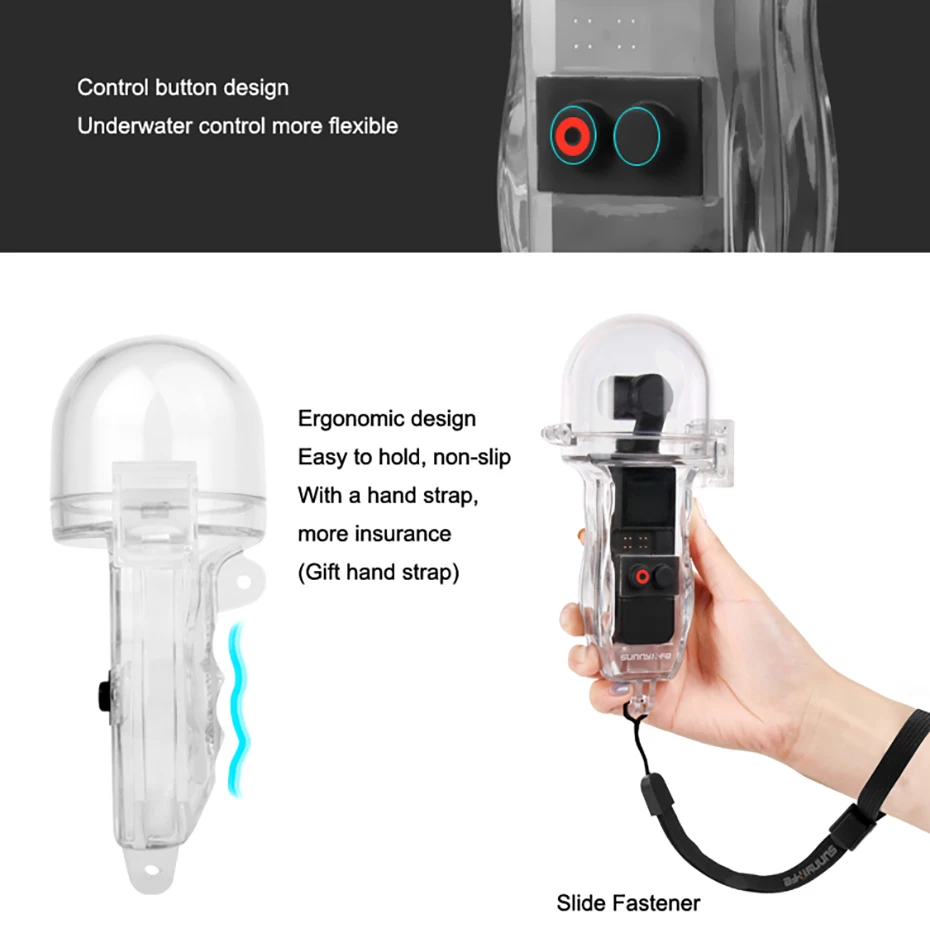 Водонепроницаемый корпус для дайвинга чехол DJI OSMO Pocket 60 м защита подводного