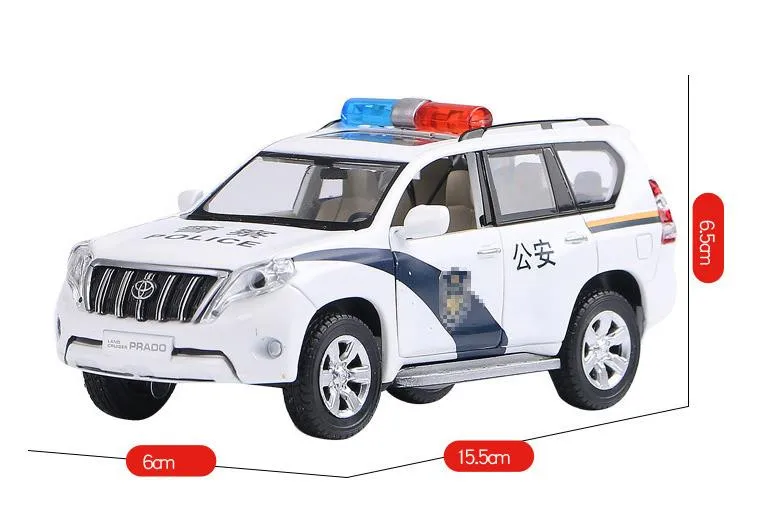 Высокая моделирования Toyota prado модель автомобиля, 1:32 Масштаб сплава оттягивать назад модель автомобиля, muaical& мигающий, литая под давлением металлическая модель