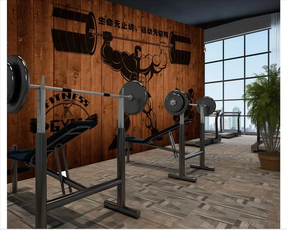 Пользовательская фотография настенная бумага 3d Ретро Личность тренажерный зал