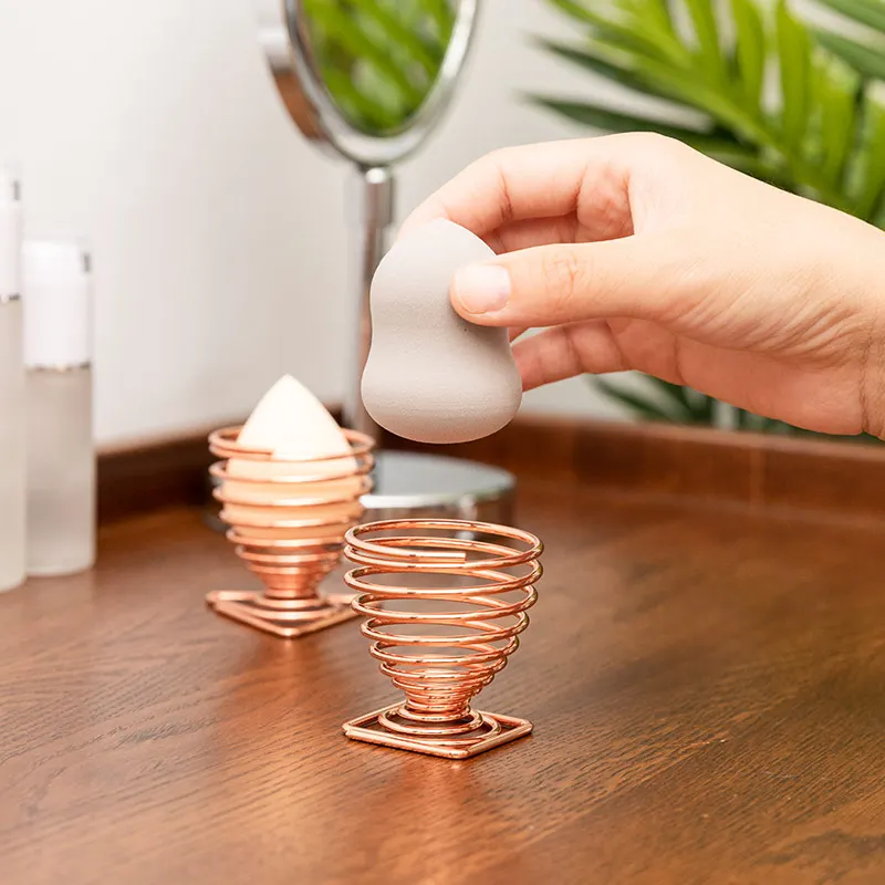 Cosmetic Organizer Makeup Tool Storage Rack Borla Drying Metal Gourd Drop Puff Facial Holder | Дом и сад